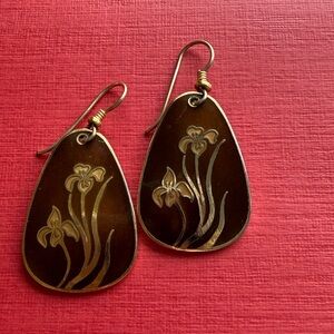 Laurel Burch Wild Iris Earrings